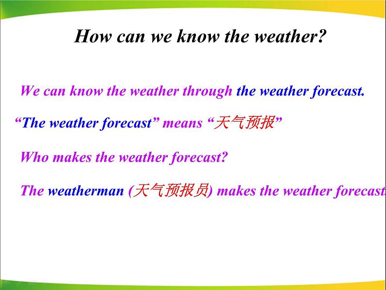 外研版八年级英语上册M10U1 It might snow第一课时课件第8页