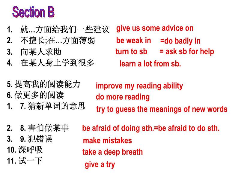 仁爱科普版初中英语九年级上册 Unit 3 Topic 3 Section B 课件04