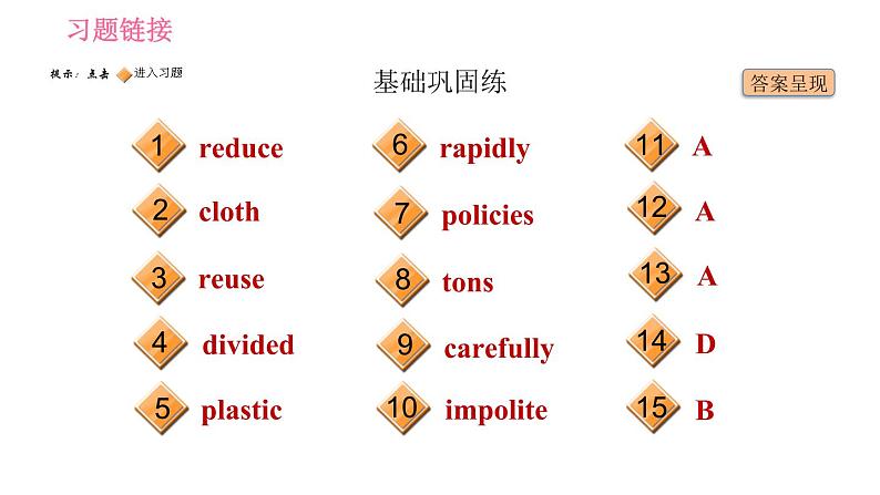 外研版九年级上册英语课件 Module 12 Unit 2 Repeat these three words daily reduce, reuse and recycle02