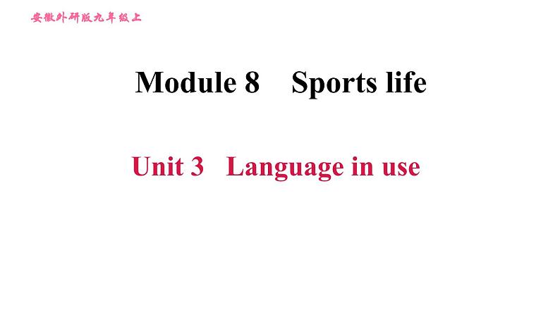 外研版九年级上册英语课件 Module 8 Unit 3 Language in use第1页