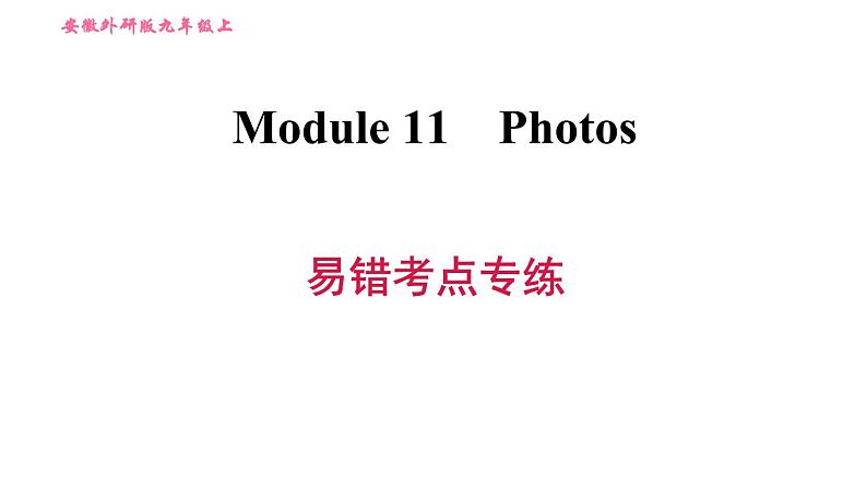 外研版九年级上册英语课件 Module 11 易错考点专练第1页