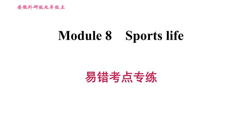 外研版九年级上册英语课件 Module 8 易错考点专练01