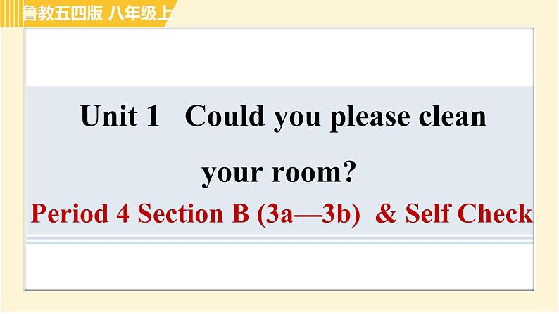 鲁教版八年级上册英语课件 Unit1 Period 4 Section B (3a—3b) & Self Check01