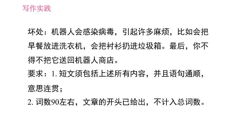 牛津译林版九年级上册英语课件 Unit3 写作能力提升练04