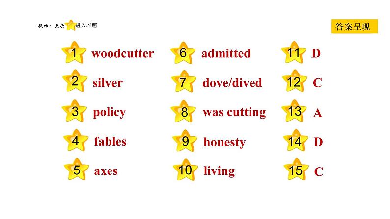 冀教版九年级上册英语课件 Unit4 Lesson 21　The Fable of the Woodcutter02