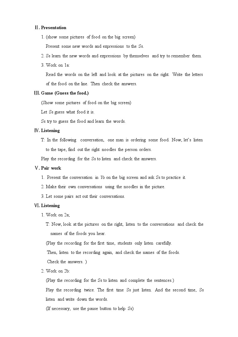 人教版英语七年级下Unit 10教案02