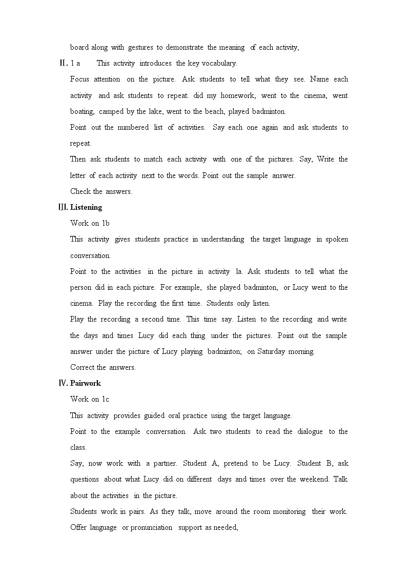 人教版英语七年级下Unit 12教案02