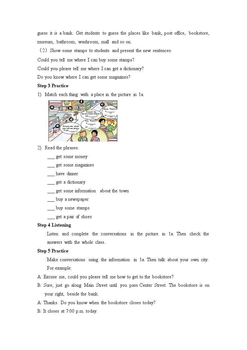 人教版英语九年级全册Unit 3 Could you please tell me where the restrooms are教案02