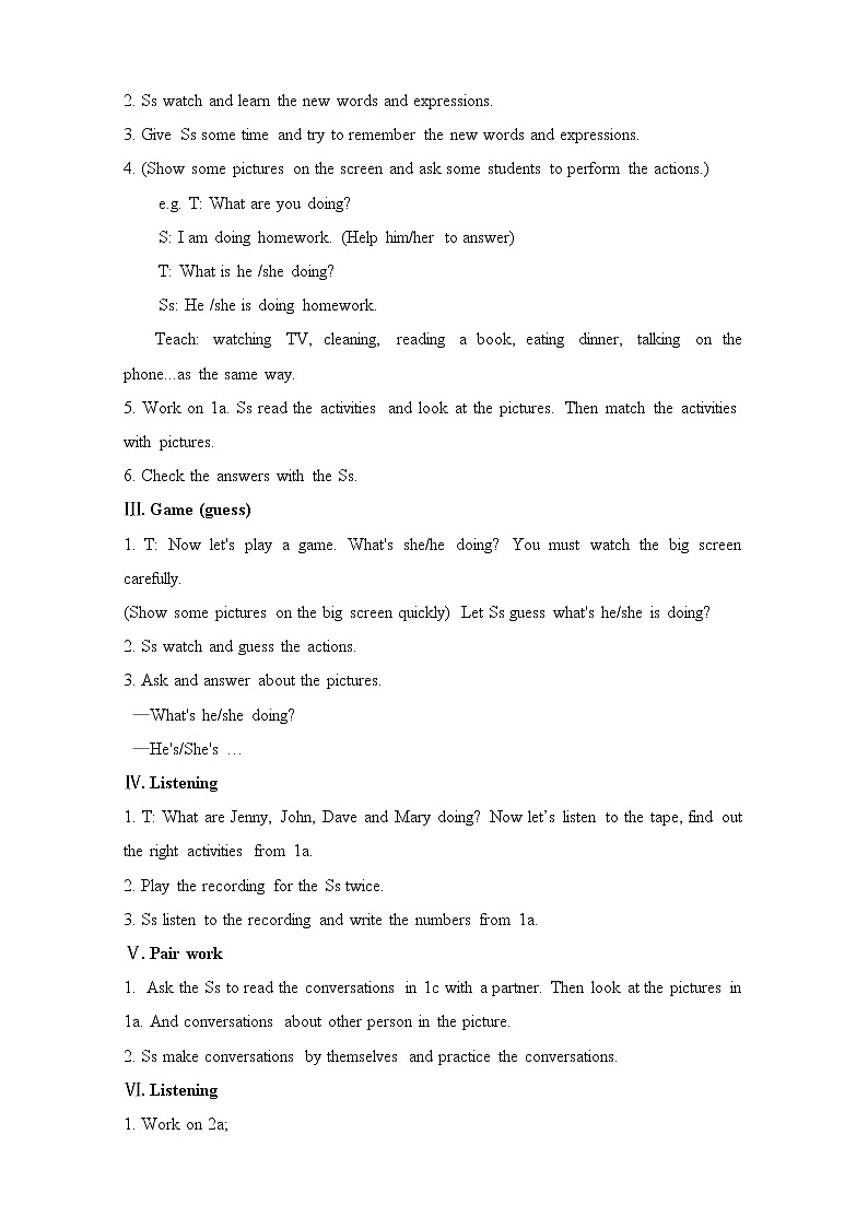 人教版英语七年级下册Unit 6 教案02