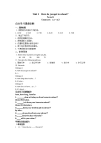 人教新目标 (Go for it) 版七年级下册Unit 3 How do you get to school?综合与测试导学案