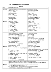 初中英语人教新目标 (Go for it) 版九年级全册Unit 13 We’re trying to save the earth!综合与测试学案