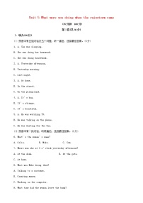 人教新目标 (Go for it) 版八年级下册Unit 5 What were you doing when the rainstorm came?综合与测试课后作业题