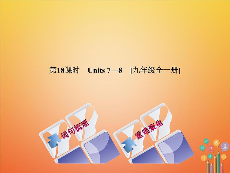 湖南省2018年中考英语总复习第一篇教材过关九全第18课时Units7_8教学课件人教新目标版01