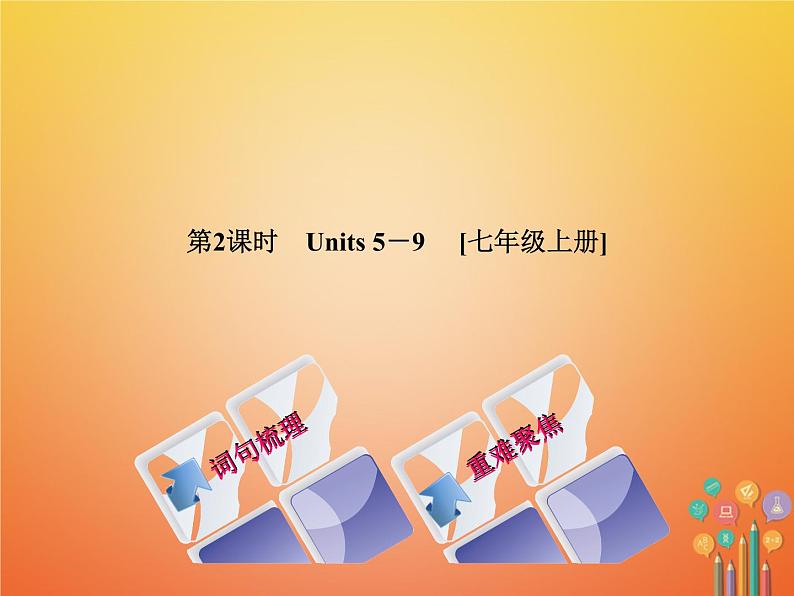 湖南省2018年中考英语总复习第一篇教材过关七上第2课时Units5_9教学课件人教新目标版01