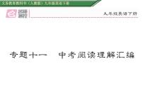 九年级中考英语复习课件（人教版）专题十一  中考阅读理解汇编 （共65张PPT）