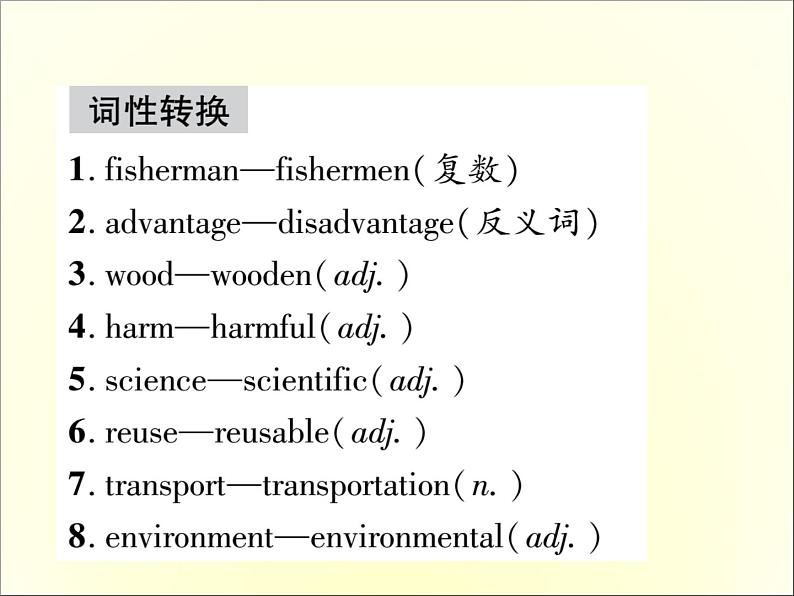 人教新目标九年级英语单元基础知识必记课件：Unit 13 We are trying to save the earth! (共28张PPT)05