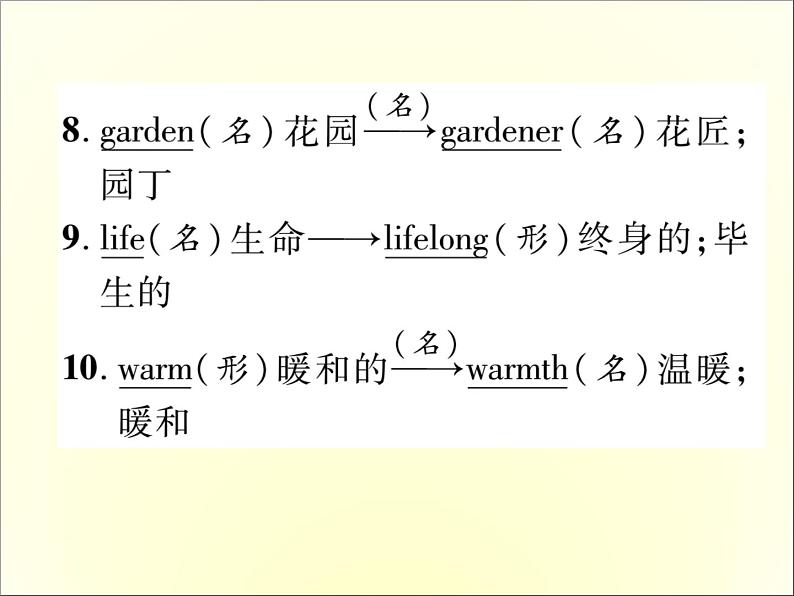 人教新目标英语中考常见知识必备课件：初中英语单词变形总览--九年级全一册 (共20张PPT)04