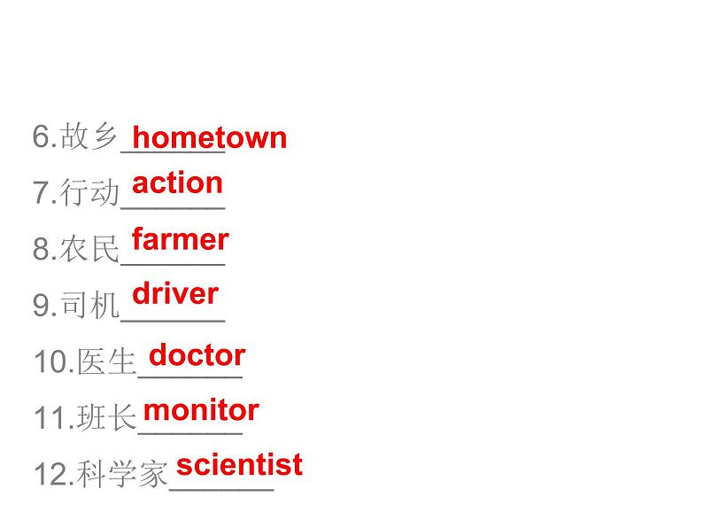 中考英语人教总复习课件：第二部分1.话题一   个人情况 (共71张PPT)04