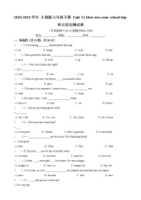 初中英语人教新目标 (Go for it) 版七年级下册Unit 11 How was your school trip?综合与测试精练