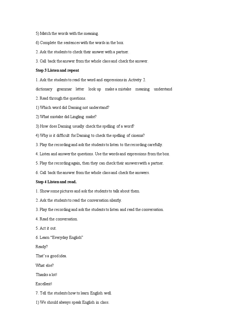 Module 1 Unit 1 教学设计（外研版八年级上册）02