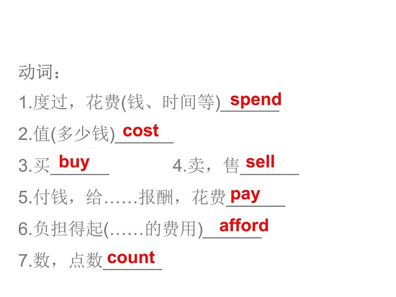 中考英语人教总复习课件：第二部分10.话题十    购物 (共76张PPT)05