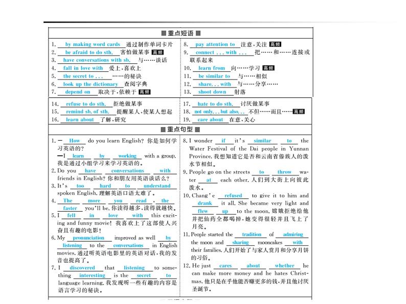 2018年滨州市中考英语一轮复习课件：九年级全册03