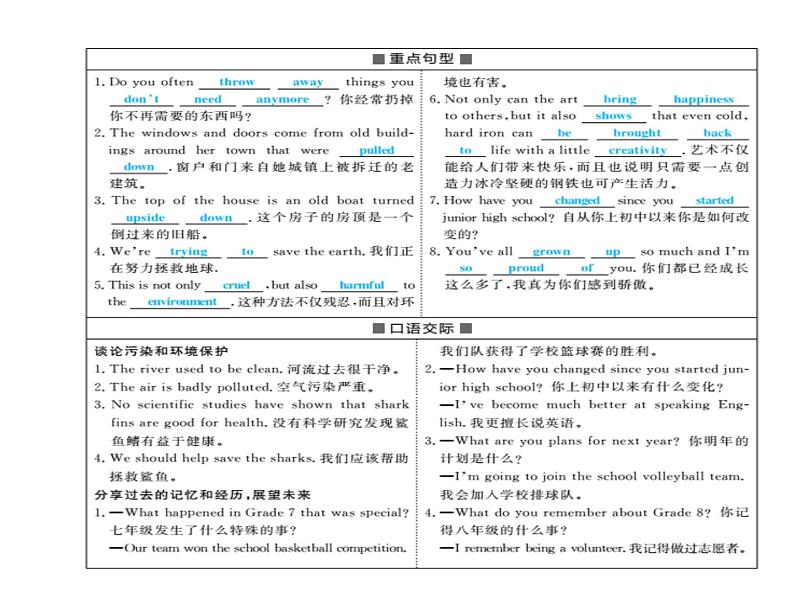 2018年滨州市中考英语一轮复习课件：九年级全册04