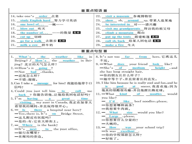 2018年滨州市中考英语一轮复习课件：七年级下册04