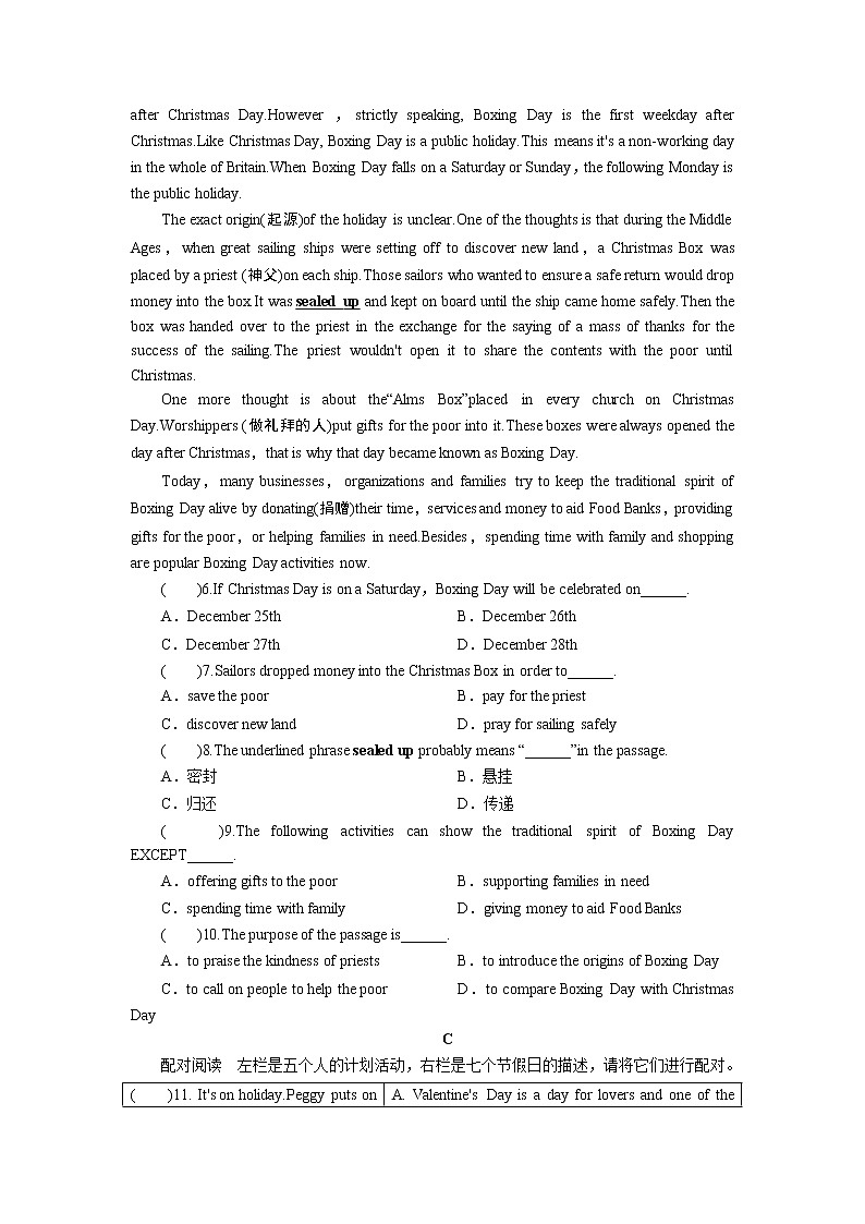 第3部分 话题语篇训练 第10节第3页