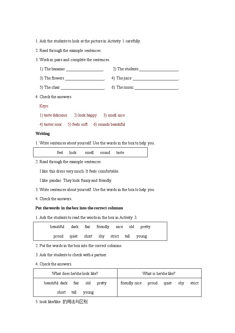 Module 1 Feelings and impressions Unit 3教学设计（外研版八下）02