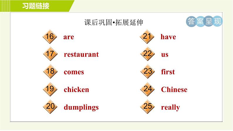 冀教版七年级上册英语 Unit4习题课件05