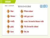 冀教版七年级上册英语习题课件 Unit2 Lesson 7 Jenny's New Skirt