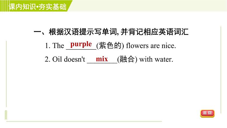 冀教版七年级上册英语习题课件 Unit2 Lesson 8 Danny's Favourite Colour07