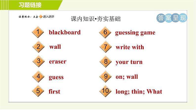 冀教版七年级上册英语习题课件 Unit1 Lesson 4 What Is It02