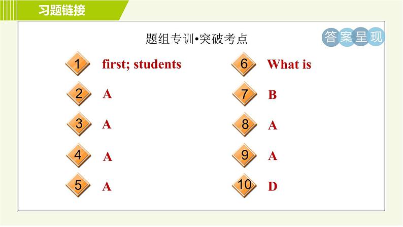 冀教版七年级上册英语习题课件 Unit1 Lesson 4 What Is It03