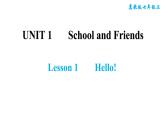 冀教版七年级上册英语习题课件 Unit1 Lesson 1　　Hello!