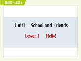 冀教版七年级上册英语习题课件 Unit1 Lesson 1 Hello!