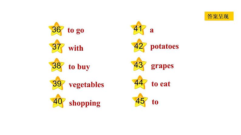 冀教版七年级上册英语习题课件 Unit4 Lesson 21　　At the Market05