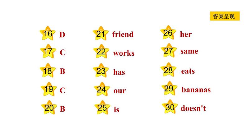 冀教版七年级上册英语 Unit4习题课件03