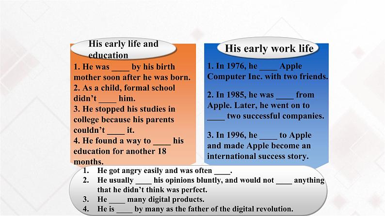 Unit 6 Role Models Lesson 18 Steve Jobs 课件+教案06