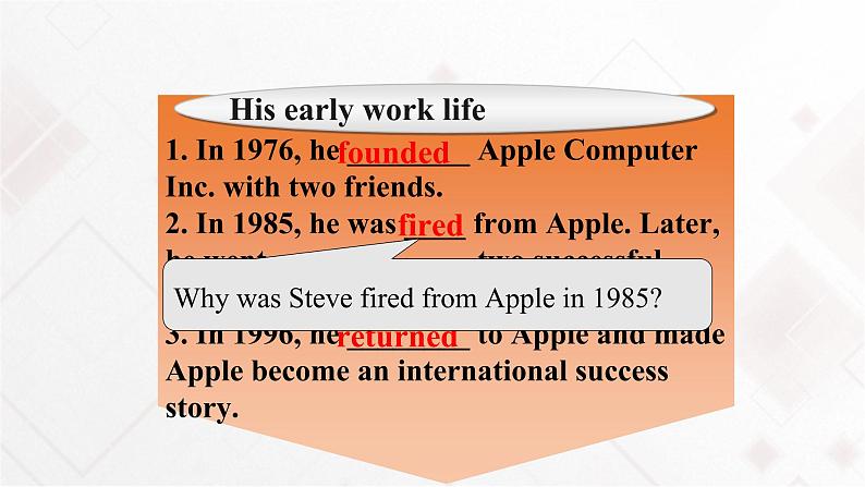 Unit 6 Role Models Lesson 18 Steve Jobs 课件+教案08