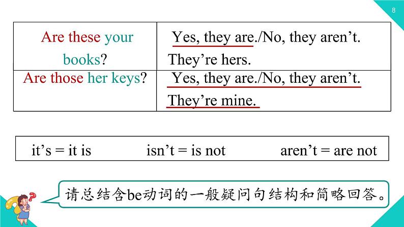 2021-2022学年人教新目七年级标英语上册 Unit3第二课时（Section A Grammar Focus-3c）（课件）第8页