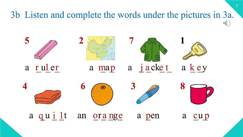 2021-2022学年人教新目七年级标英语上册 Starter Unit2第二课时（3a-4d）课件07