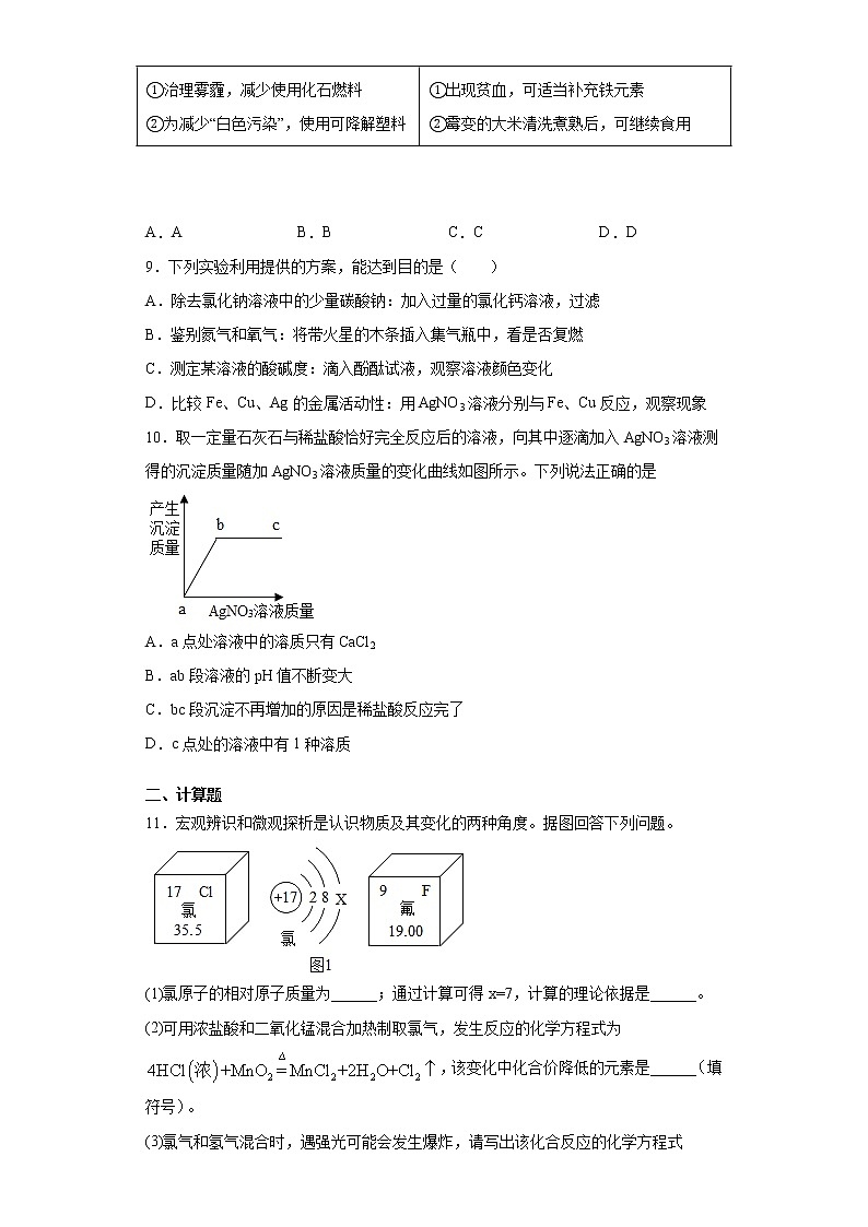 2021年江苏省南通市海门区中考二模化学试题（word版 含答案）第3页