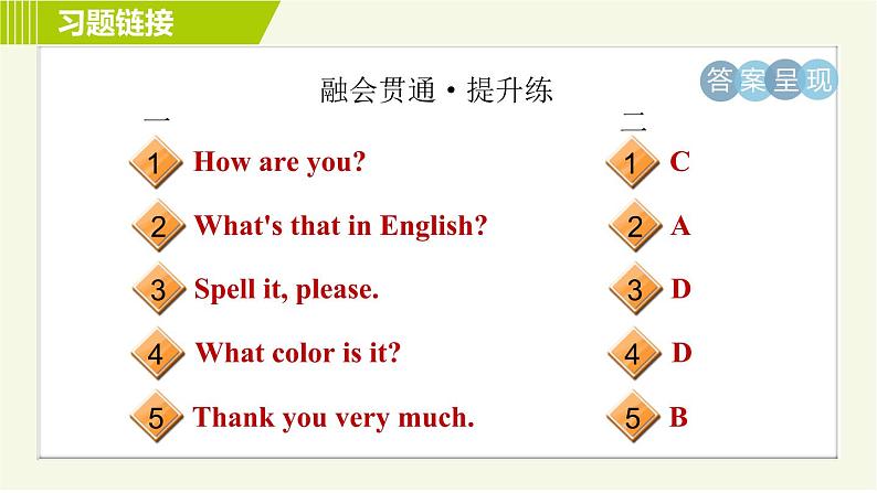 人教版七年级上册英语习题课件 Starter Units Period 3 Starter Unit 3第4页