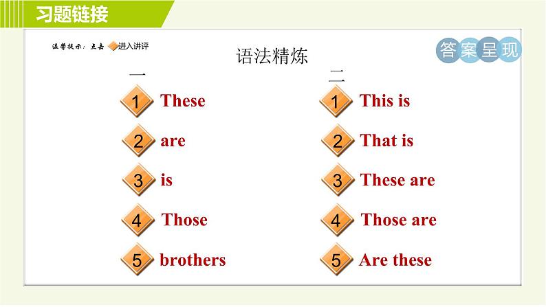 人教版七年级上册英语习题课件 Unit2 Period 2 Section A(Grammar Focus－3c)　02