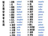 广东中考英语短文填空常考词汇短语 课件