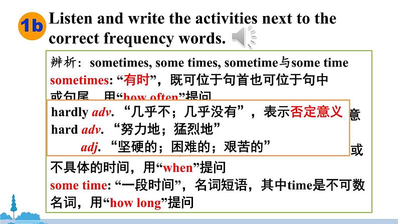 人教版英语八年级上册 Unit 2 第1课时（Section A 1a-2d）PPT课件+音频素材07