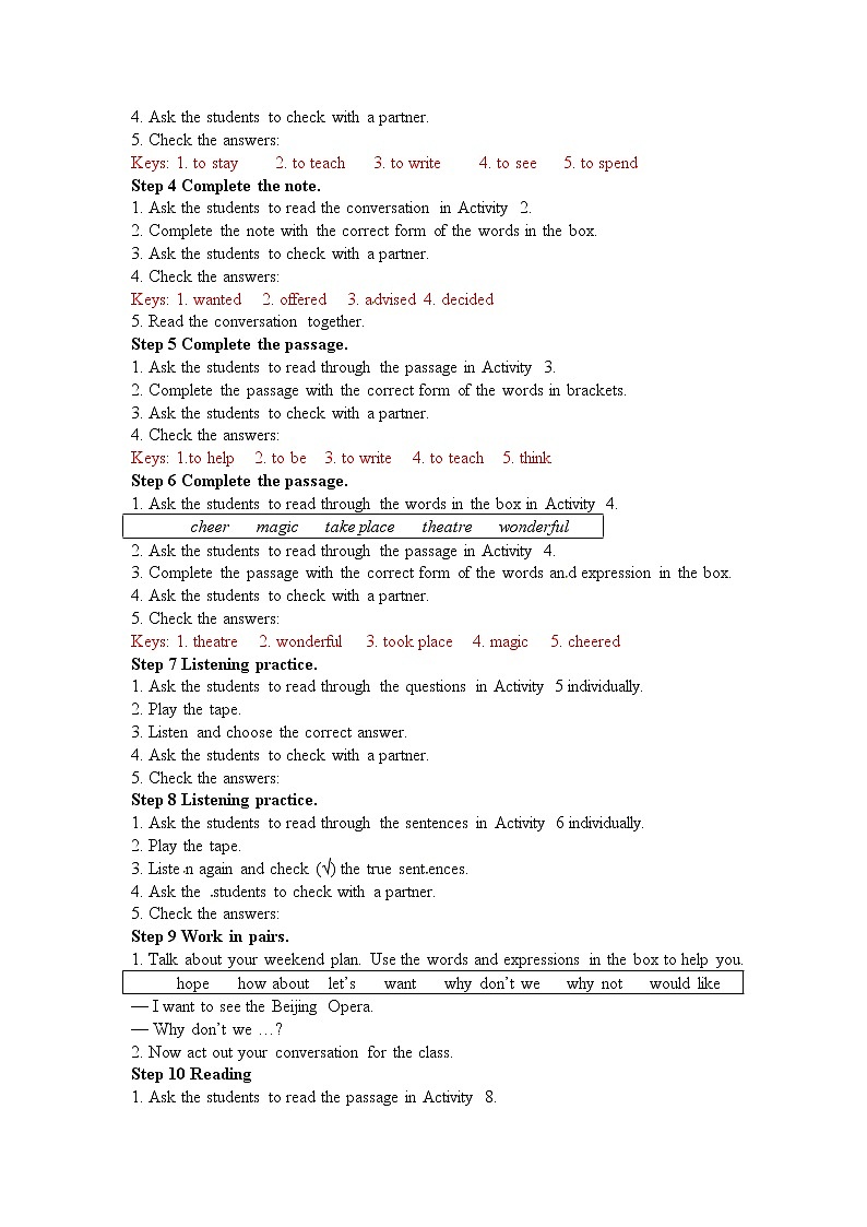 外研版八年级英语上册Module 5 Unit 3教案02