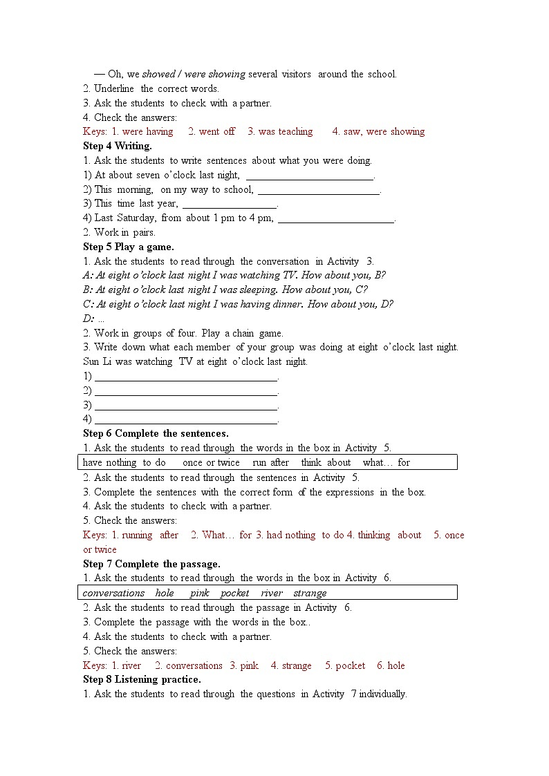 外研版八年级英语上册Module 7 Unit 3教案02